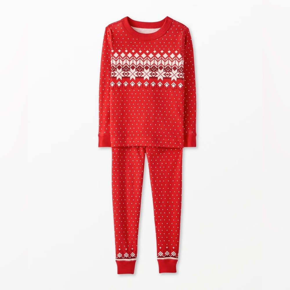 Holiday HannaJams™ Pajama Set Hanna Andersson Red Snowflake Kids Pajama Set
